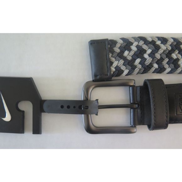 Nike S5045929A Men's Sz M (36-38) Black Multi G Flex Webbed Braided Golf Belt - Picture 8 of 10